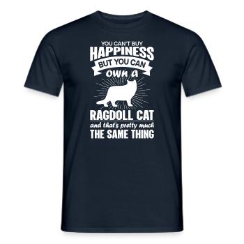 Kann Eine Ragdoll -Katze Kaufen - Männer T-Shirt - Navy - Vorne - AI Model Male 178 light (178cm)