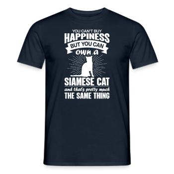 Can buy a Siamese cat - Men's T-Shirt - navy - Front - AI Model Male 178 light (178cm)