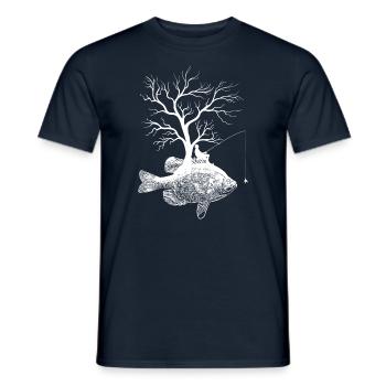 Arbre graphique - Fish Bluegill - T-shirt homme - marine - Devant - AI Model Male 178 light (178cm)