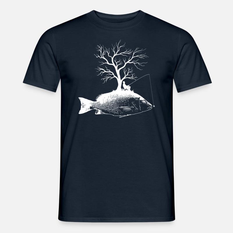 Graphic Tree - Fish Redfish - Men's T-Shirt - navy