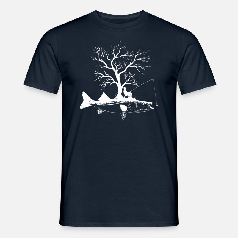 Graphic Tree - Fish Snook - Men's T-shirt - navy
