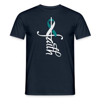 Cervical Cancer Awareness Awareness - Men's T-Shirt - navy - Front - AI Model Male 178 light (178cm)