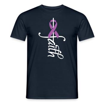 Ribbon Leiomyosarkom Krebsbewusstsein - Männer T-Shirt - Navy - Vorne - AI Model Male 178 light (178cm)
