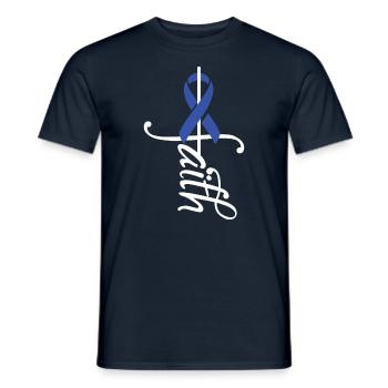 Perception of colon cancer of ligament cancer - Men's T-Shirt - navy - Front - AI Model Male 178 light (178cm)