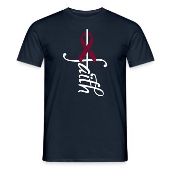 Ruban Sensibilisation au cancer du myélome multiple - T-shirt homme - marine - Devant - AI Model Male 178 light (178cm)