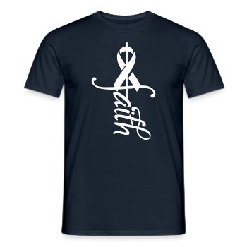 Sensibilisation au cancer du poumon du ligament - T-shirt homme - marine - Devant - AI Model Male 178 light (178cm)