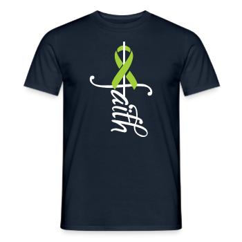 Ribbon -Lymphomkrebsbewusstsein - Männer T-Shirt - Navy - Vorne - AI Model Male 178 light (178cm)