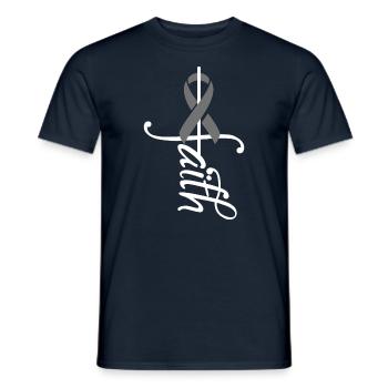 Ribbon -Melanomkrebsbewusstsein - Männer T-Shirt - Navy - Vorne - AI Model Male 178 light (178cm)
