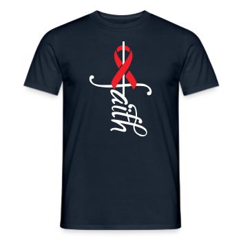 Bewusstsein Für Die Ribbon-Stroke-Krankheit - Männer T-Shirt - Navy - Vorne - AI Model Male 178 light (178cm)