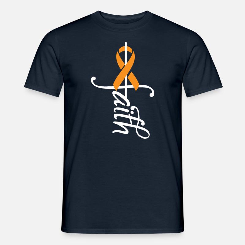 Ribbon -Dialysebewusstsein - Männer T-Shirt - Navy