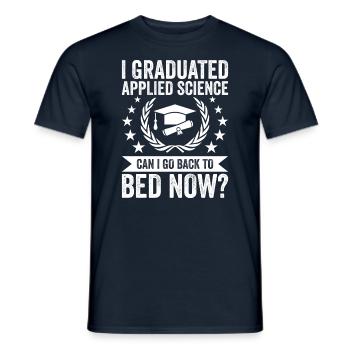 I graduated in Applied Science - Men's T-Shirt - navy - Front - AI Model Male 178 light (178cm)