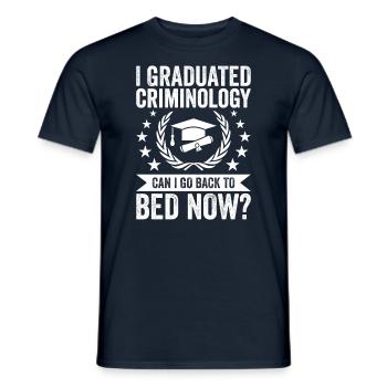 I Graduate Criminology - Men's T-Shirt - navy - Front - AI Model Male 178 light (178cm)