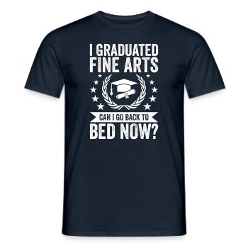 J’ai obtenu mon diplôme en arts visuels - T-shirt homme - marine - Devant - AI Model Male 178 light (178cm)