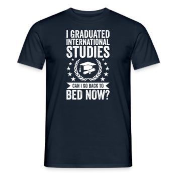 I Graduated International Studies - Men's T-Shirt - navy - Front - AI Model Male 178 light (178cm)