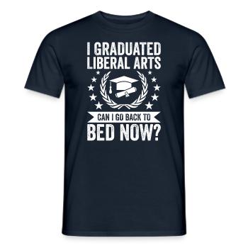 I Graduate Humanities - Men's T-Shirt - navy - Front - AI Model Male 178 light (178cm)