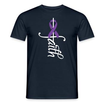 Band-Alzheimer-Krebs-Bewusstsein - Männer T-Shirt - Navy - Vorne - AI Model Male 178 light (178cm)