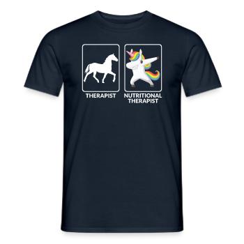 Funny nutritional therapist - Men's T-Shirt - navy - Front - AI Model Male 178 light (178cm)