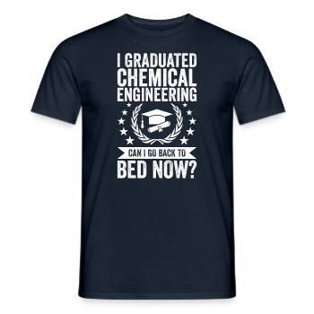 I studied chemical engineering - Men's T-Shirt - navy - Front - AI Model Male 178 light (178cm)