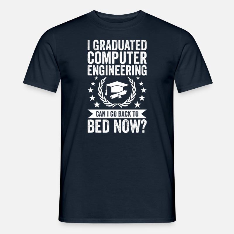 I have completed computer engineering - Men’s T-shirt - navy