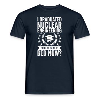 I have completed nuclear engineering - Men's T-Shirt - navy - Front - AI Model Male 178 light (178cm)
