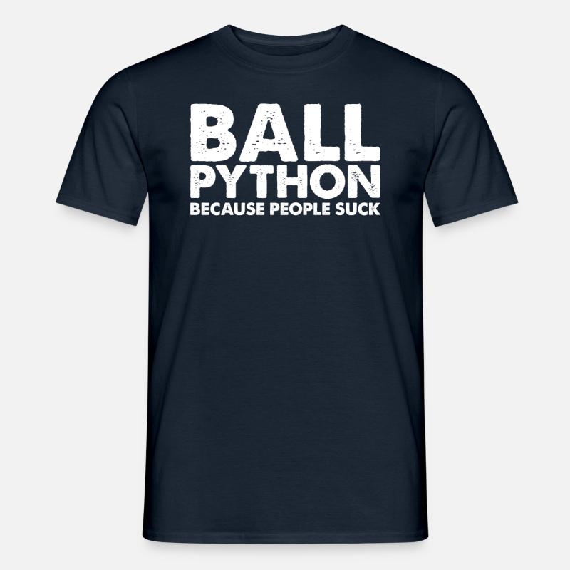Menschen Saugen Königspythonschlange - Männer T-Shirt - Navy
