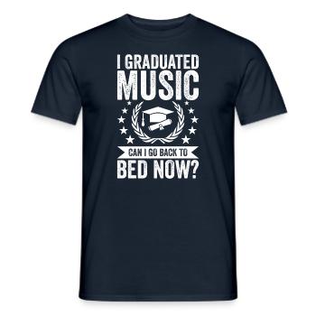 Ich Habe Musik Abgeschlossen - Männer T-Shirt - Navy - Vorne - AI Model Male 178 light (178cm)