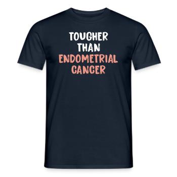 Harder than endometrial cancer - Men's T-Shirt - navy - Front - AI Model Male 178 light (178cm)