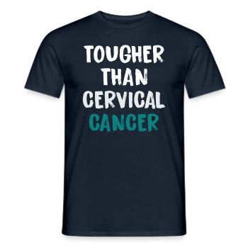 Plus dur que le cancer du col de l’utérus - T-shirt homme - marine - Devant - AI Model Male 178 light (178cm)