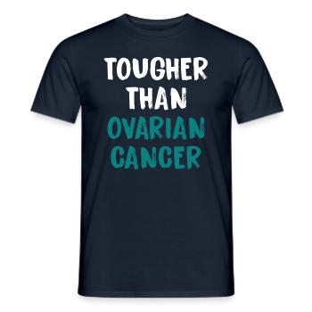 Harder than ovarian cancer - Men's T-Shirt - navy - Front - AI Model Male 178 light (178cm)