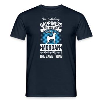 Équitation - Morgan Horse - T-shirt homme - marine - Devant - AI Model Male 178 light (178cm)
