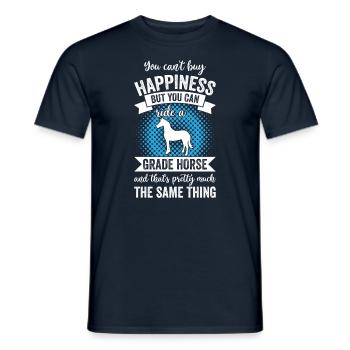 Équitation - Grade Horse - T-shirt homme - marine - Devant - AI Model Male 178 light (178cm)