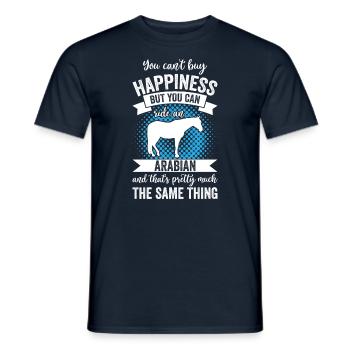 Reiten - Arabisches Pferd - Männer T-Shirt - Navy - Vorne - AI Model Male 178 light (178cm)