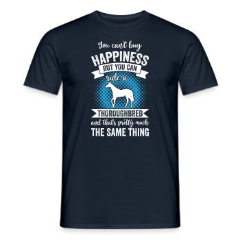 Riding - Thoroughbred Horse - Men's T-Shirt - navy - Front - AI Model Male 178 light (178cm)