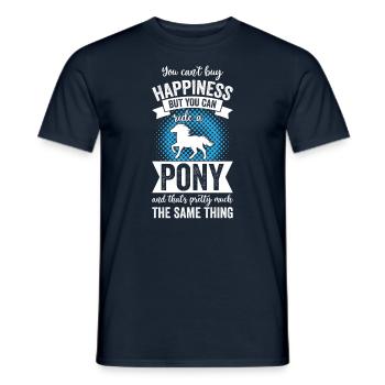Riding - Pony Horse - Men's T-Shirt - navy - Front - AI Model Male 178 light (178cm)