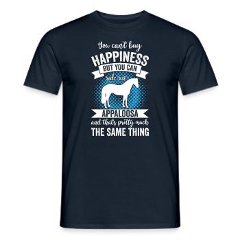 Riding - Appaloosa -Horse - Men's T-Shirt - navy - Front - AI Model Male 178 light (178cm)