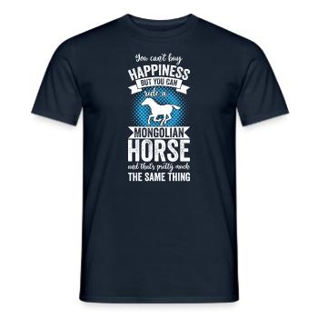 Reiten - Mongolisches Pferd - Männer T-Shirt - Navy - Vorne - AI Model Male 178 light (178cm)