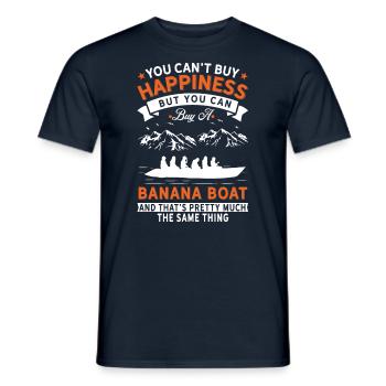 You can't buy happiness, but banana boat - Men's T-Shirt - navy - Front - AI Model Male 178 light (178cm)