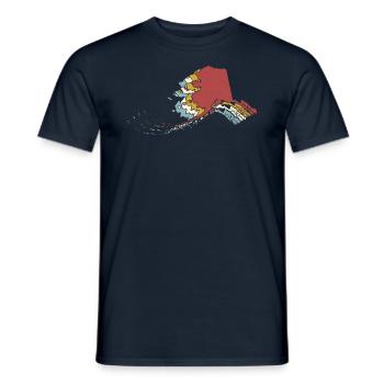 USA State - Vintage Map Alaska - Männer T-Shirt - Navy - Vorne - AI Model Male 178 light (178cm)