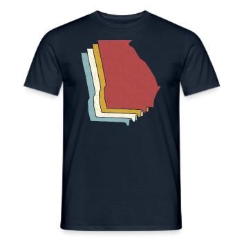 USA State - Vintage Map Georgia - Männer T-Shirt - Navy - Vorne - AI Model Male 178 light (178cm)