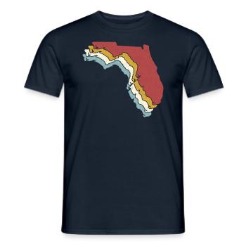 USA State - Vintage Map Florida - Men's T-Shirt - navy - Front - AI Model Male 178 light (178cm)