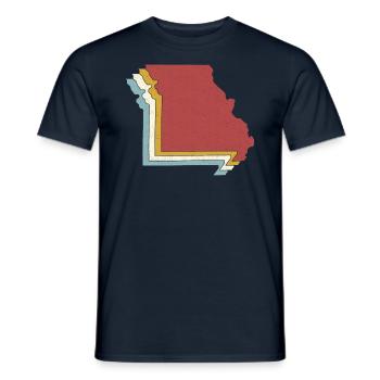 USA State - Vintage Map Missouri - Männer T-Shirt - Navy - Vorne - AI Model Male 178 light (178cm)