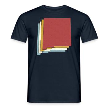 État des États-Unis - Carte vintage Nouveau-Mexique - T-shirt homme - marine - Devant - AI Model Male 178 light (178cm)