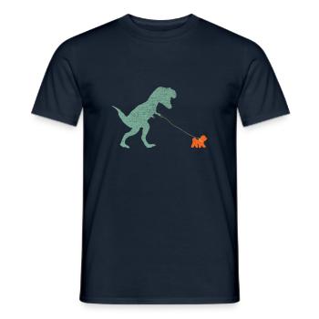 Vintage T-Rex - Männer T-Shirt - Navy - Vorne - AI Model Male 178 light (178cm)