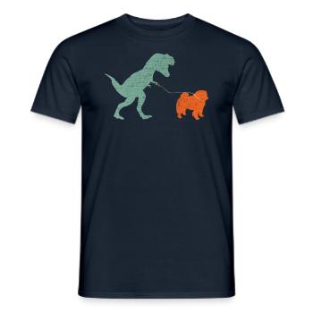 Vintage T-Rex - Men's T-Shirt - navy - Front - AI Model Male 178 light (178cm)