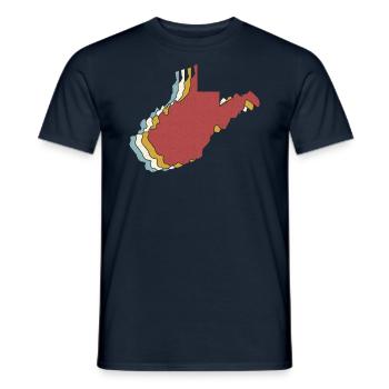 USA State - Vintage Map West Virginia - Männer T-Shirt - Navy - Vorne - AI Model Male 178 light (178cm)