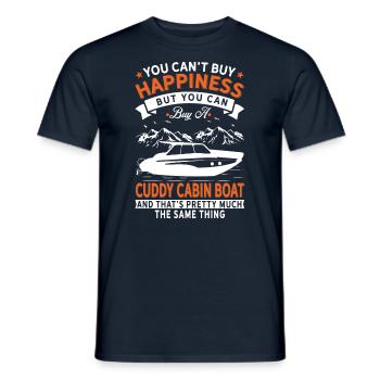 Je ne peux pas acheter du bonheur, mais un bateau câlin - T-shirt homme - marine - Devant - AI Model Male 178 light (178cm)