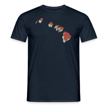 USA State - Vintage Map Hawaii - Men's T-Shirt - navy - Front - AI Model Male 178 light (178cm)