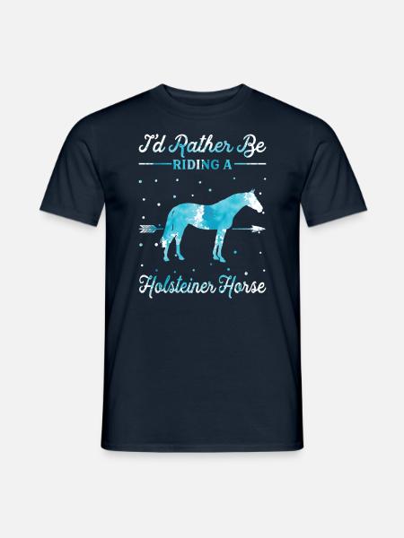Monter un cheval Holsteiner - T-shirt homme - marine