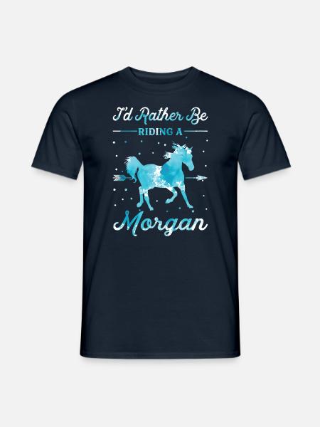 Monter un cheval Morgan - T-shirt homme - marine
