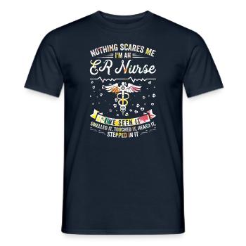 Nichts Macht Mir Angst - ER-Krankenschwester - Männer T-Shirt - Navy - Vorne - AI Model Male 178 light (178cm)